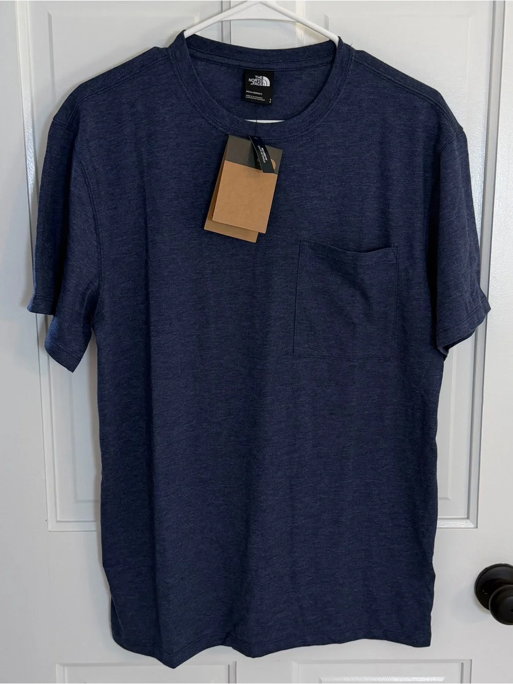 The North Face Men’s Tri-Blend Pocket T-Shirt Navy Heather NWT Small